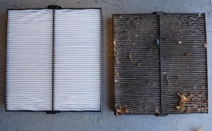 Dirty cabin air filter